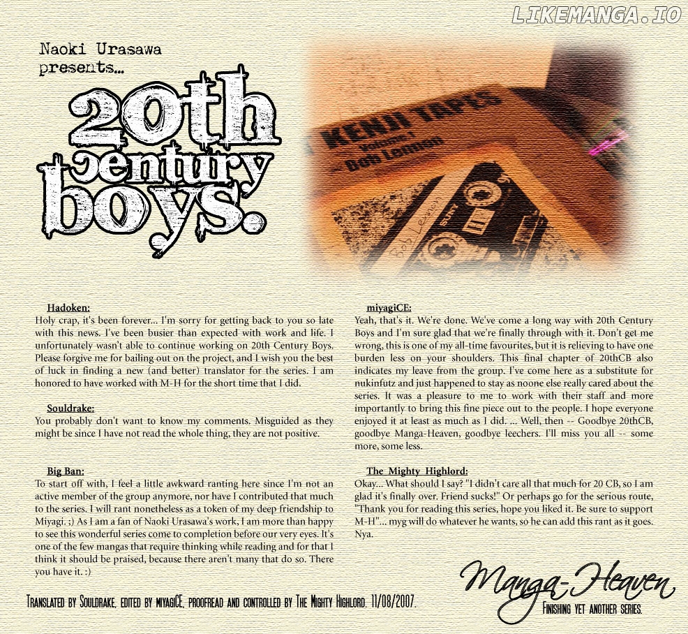 Read 20th Century Boys ENGLISH Manga Online