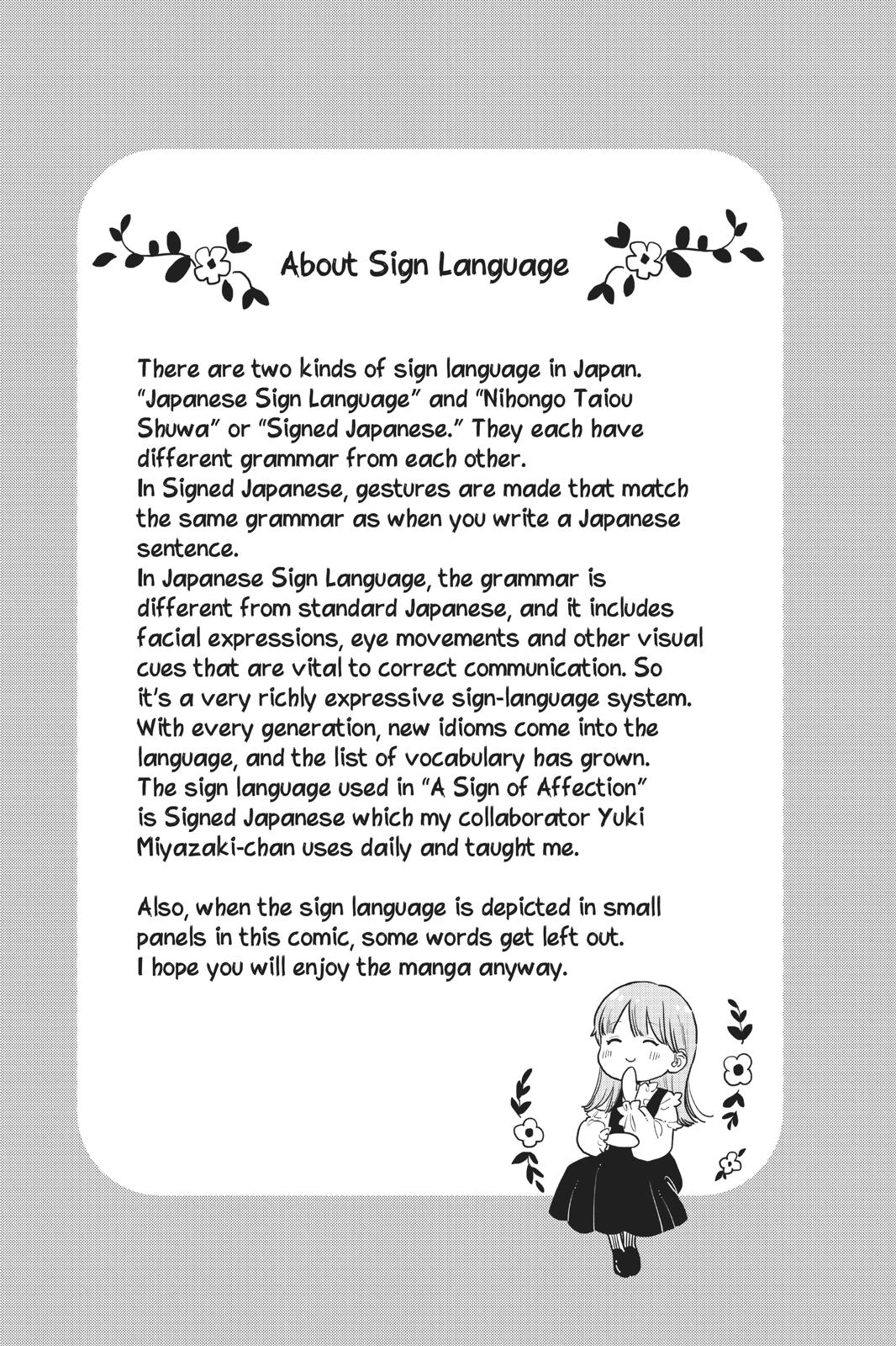 Read A Sign of Affection ENGLISH Manga Online