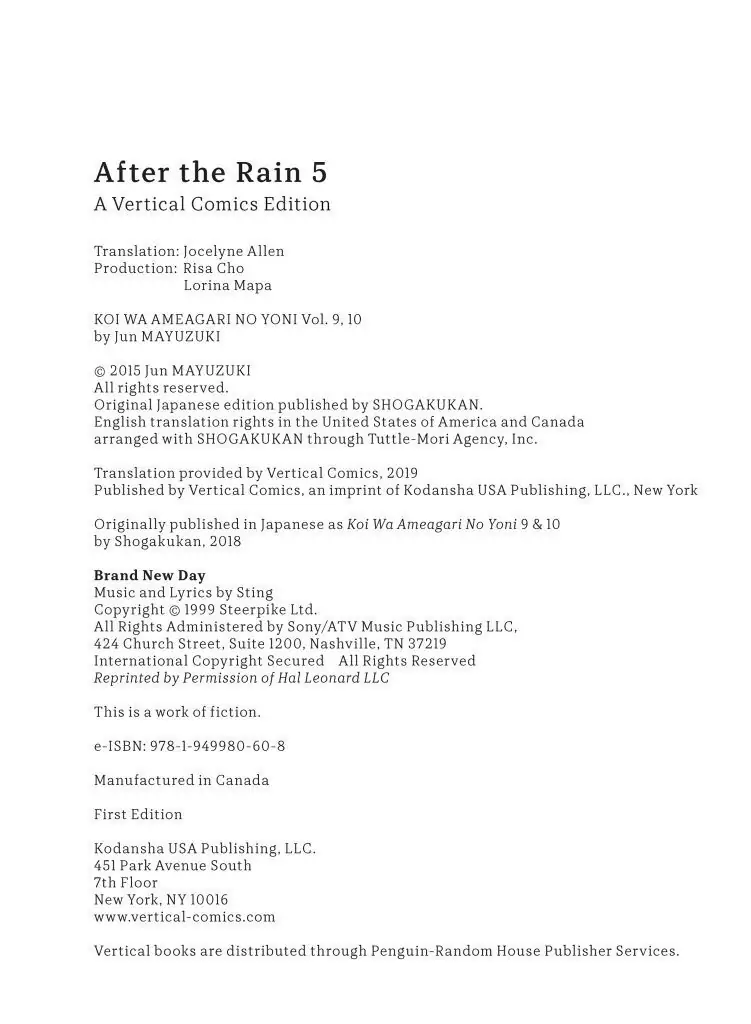 Read After the Rain ENGLISH Manga Online