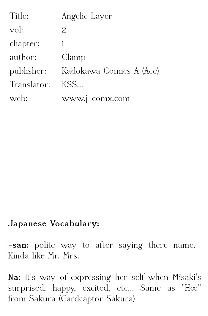 Read Angelic Layer ENGLISH Manga Online