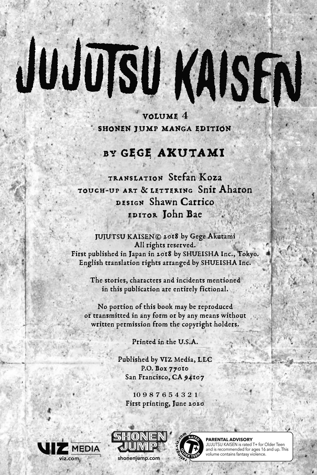 Read Jujutsu Kaisen ENGLISH Manga Online