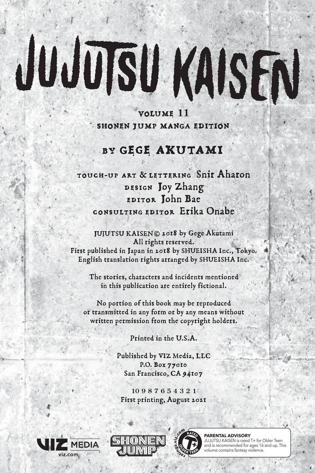 Read Jujutsu Kaisen ENGLISH Manga Online