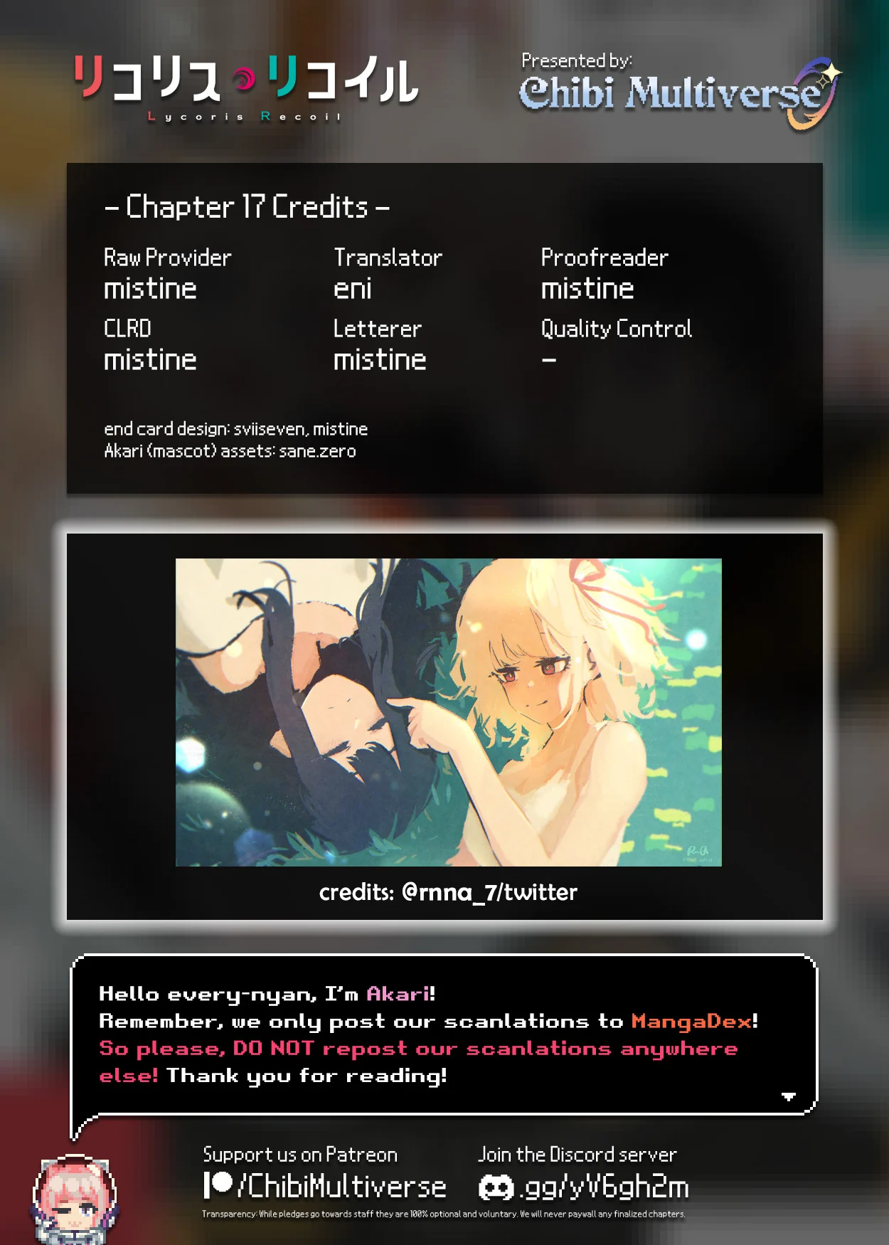 Read Lycoris Recoil ENGLISH Manga Online