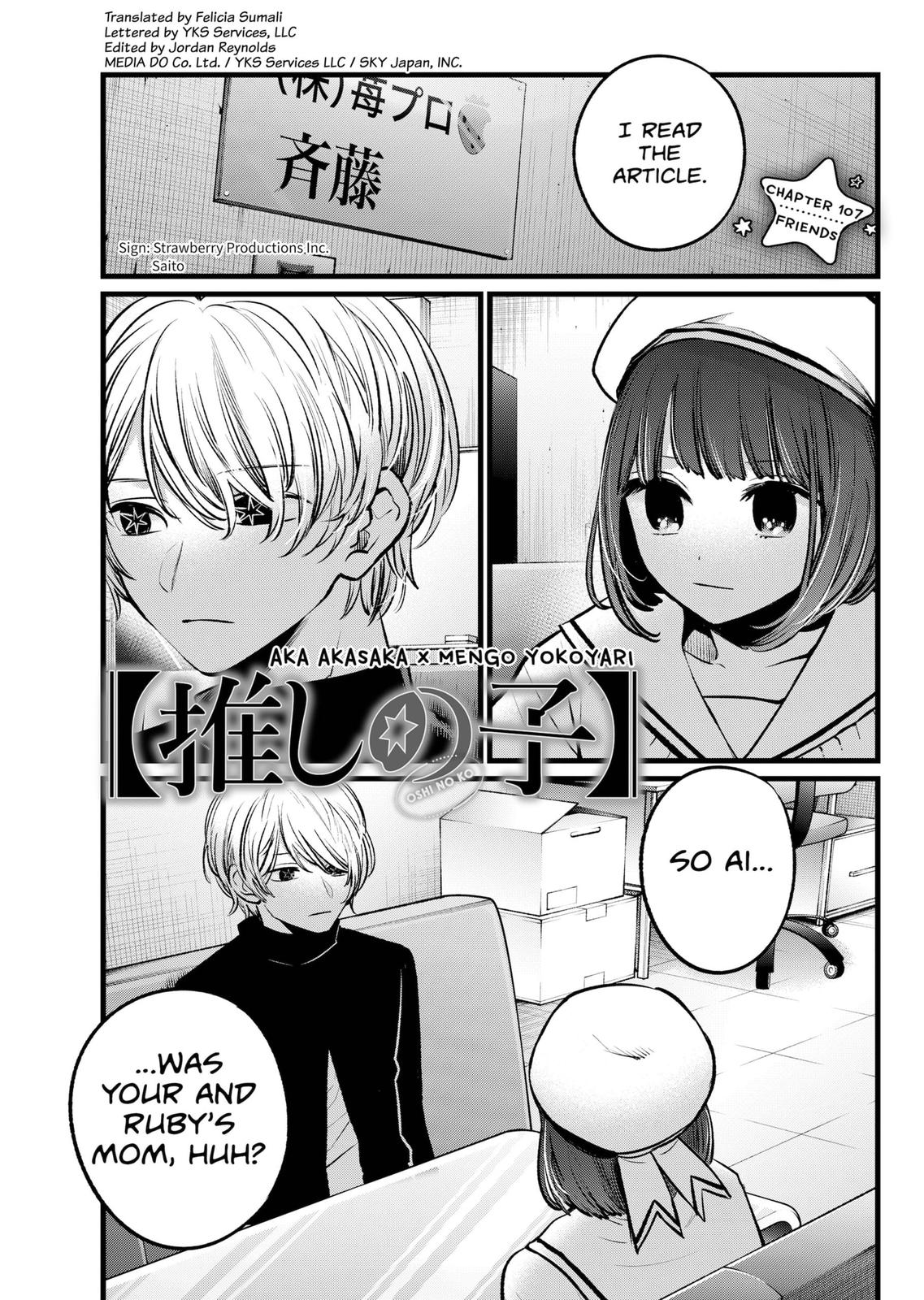 Read Oshi no Ko ENGLISH Manga Online