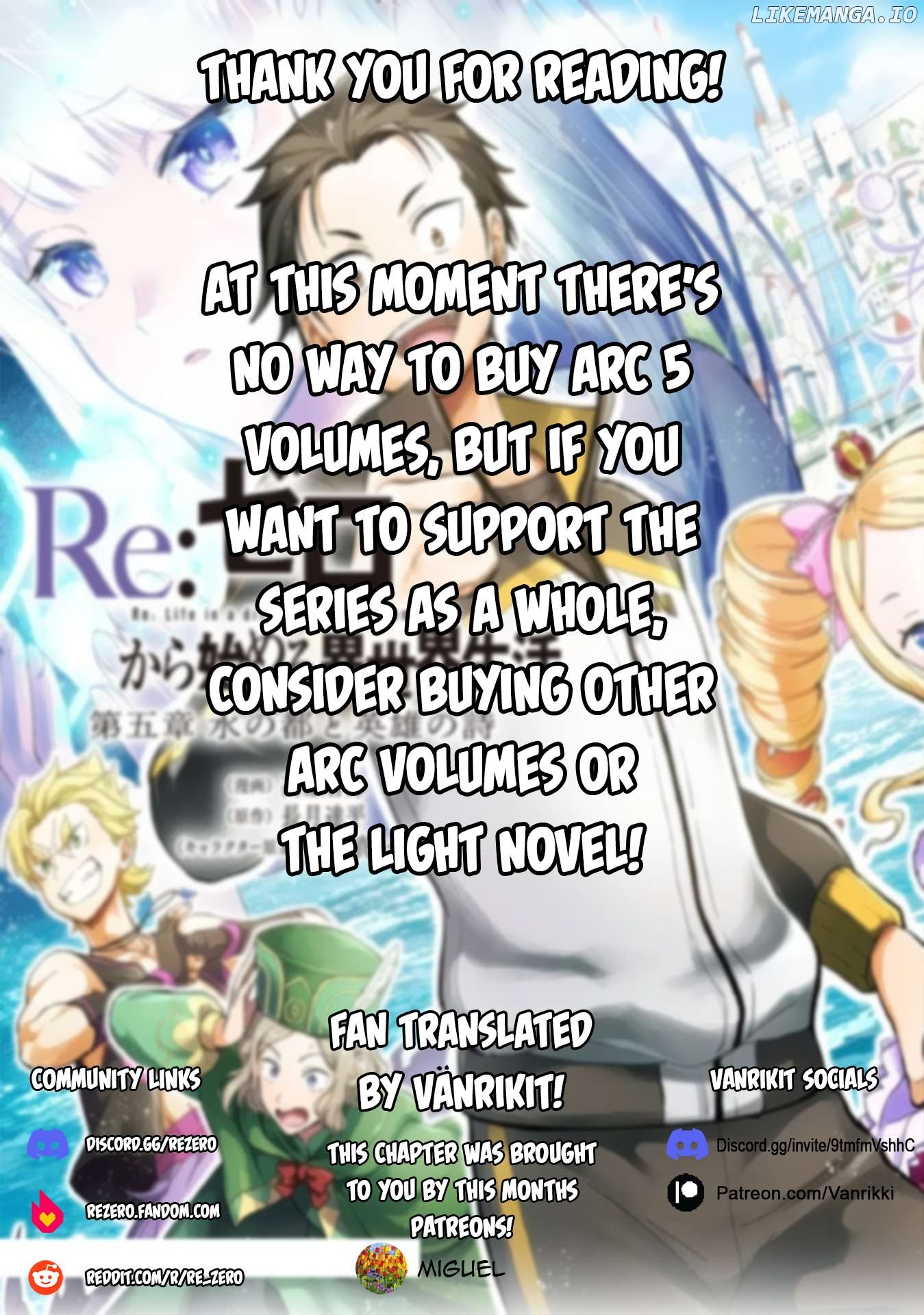 Read Re_Zero kara Hajimeru Isekai Seikatsu - Daigoshou - Mizu no Miyako to Eiyuu no Uta ENGLISH Manga Online