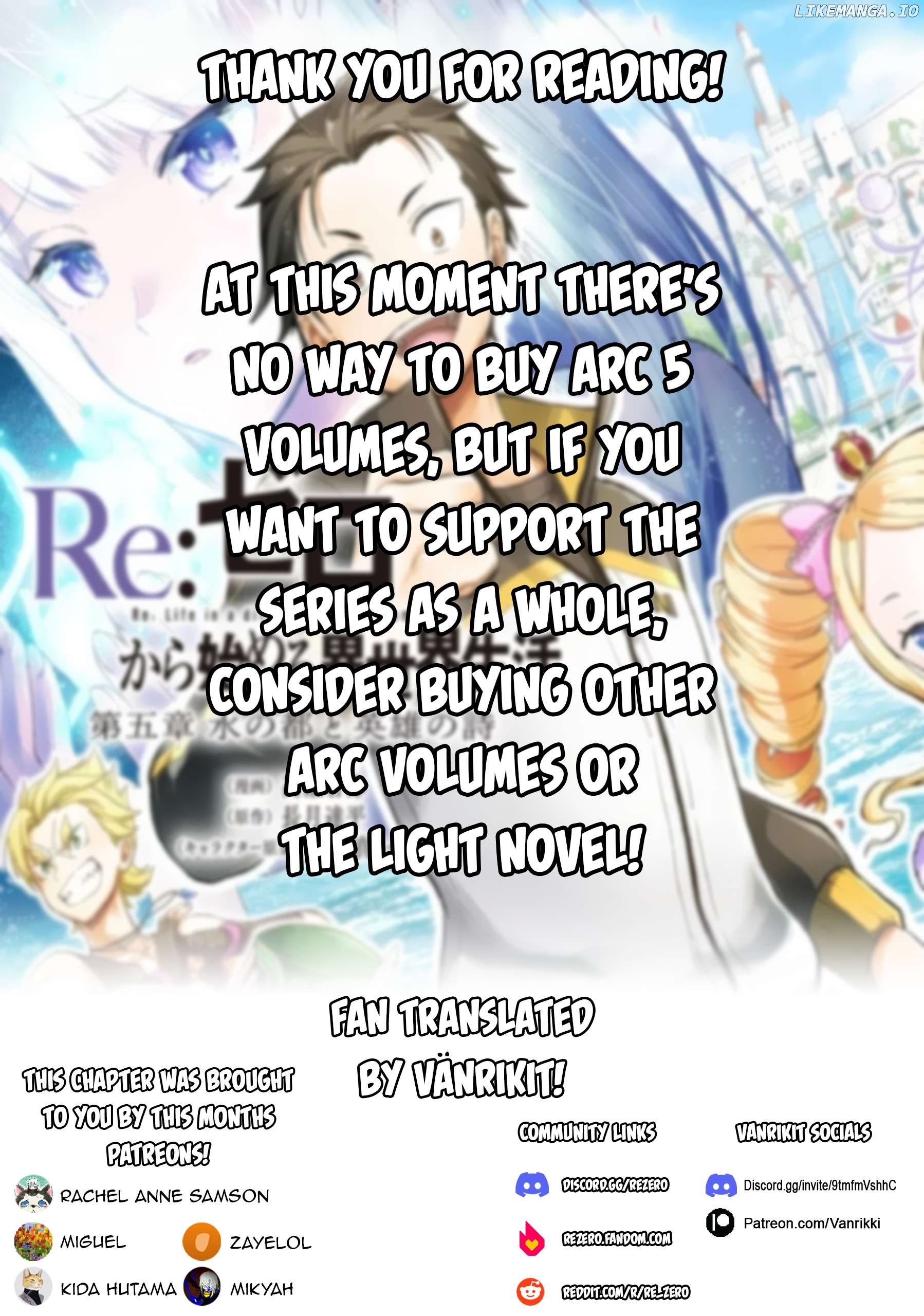 Read Re_Zero kara Hajimeru Isekai Seikatsu - Daigoshou - Mizu no Miyako to Eiyuu no Uta ENGLISH Manga Online