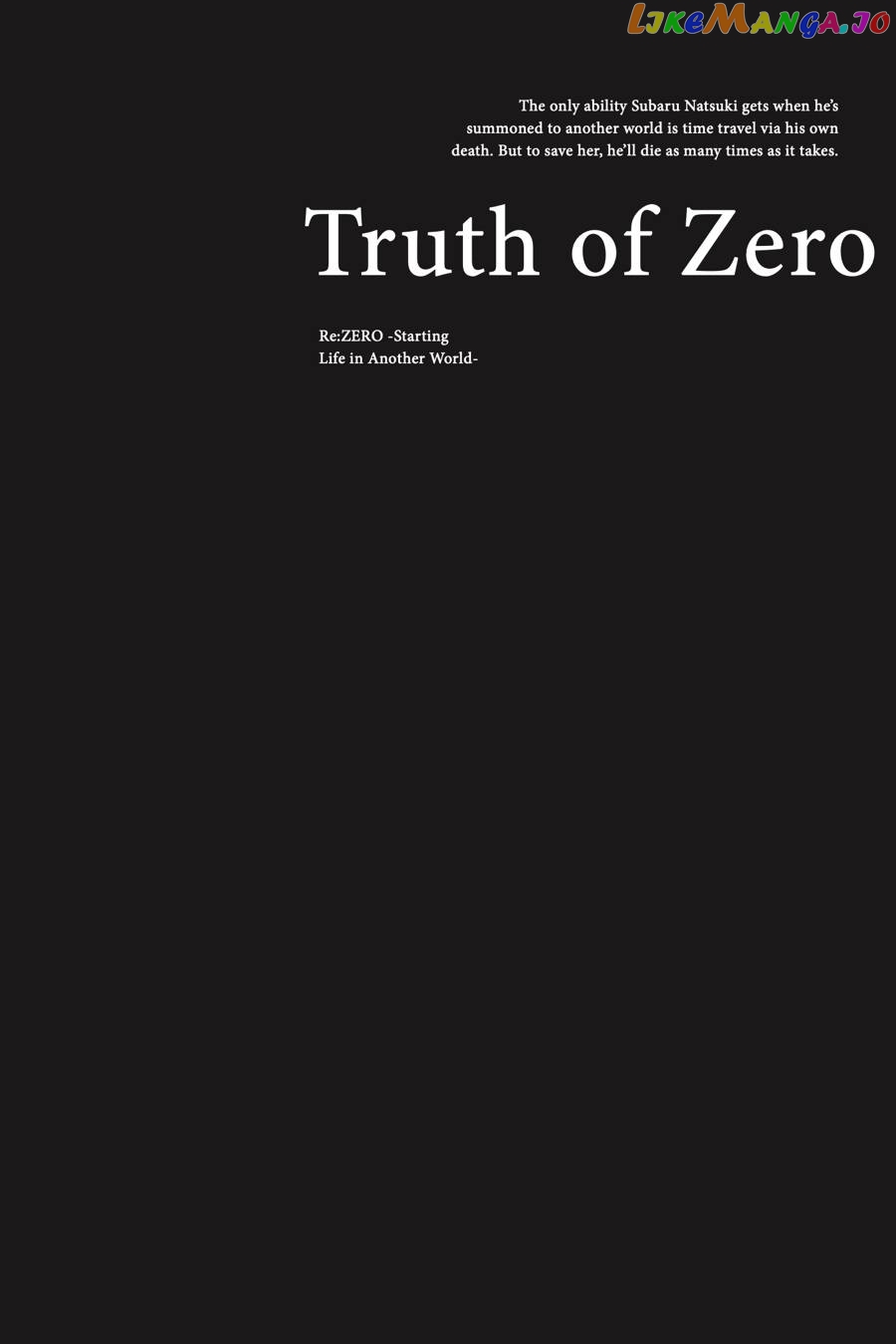 Read Re_Zero kara Hajimeru Isekai Seikatsu - Daisanshou - Truth of Zero ENGLISH Manga Online