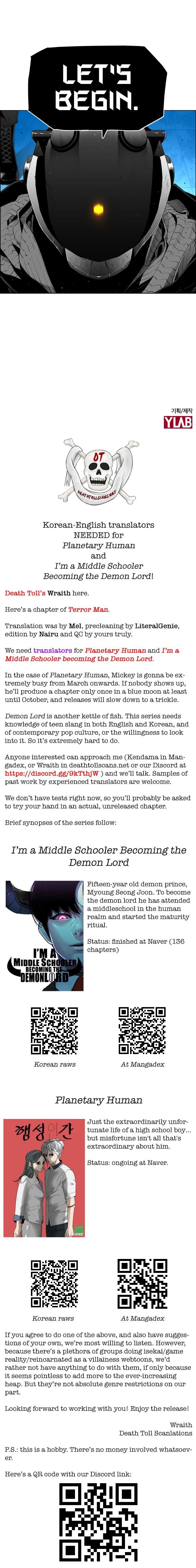 Read Terror Man ENGLISH Manga Online