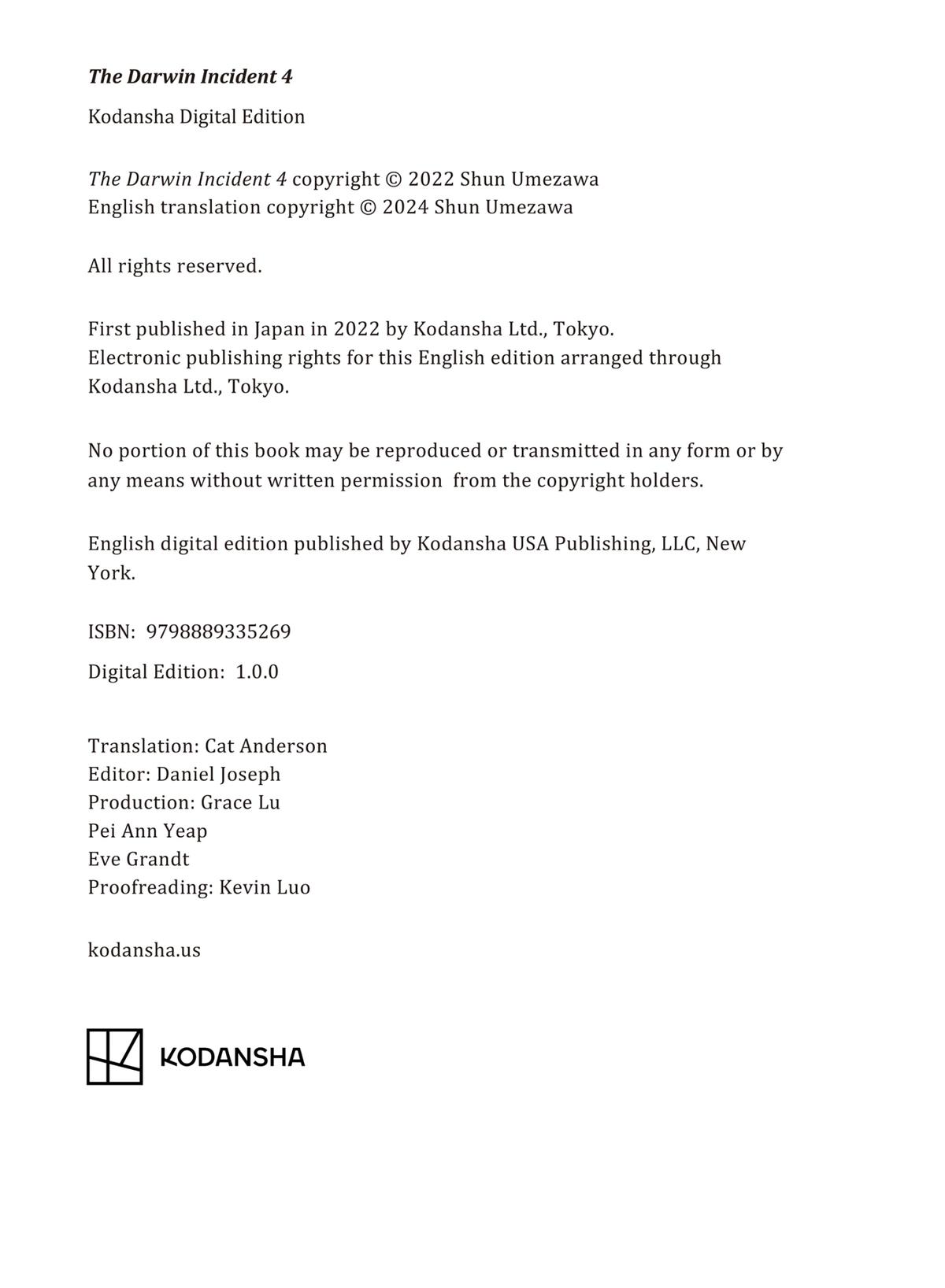 Read The Darwin Incident ENGLISH Manga Online