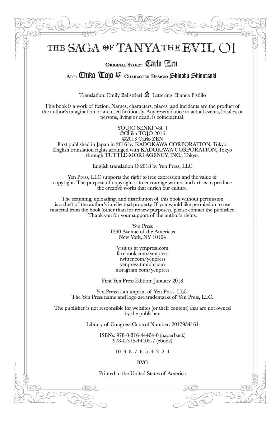 Read The Saga of Tanya the Evil ENGLISH Manga Online