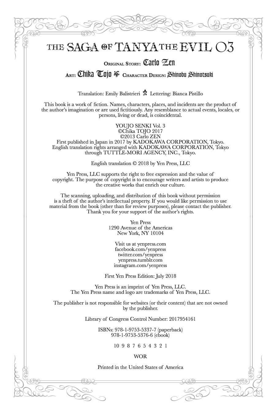 Read The Saga of Tanya the Evil ENGLISH Manga Online