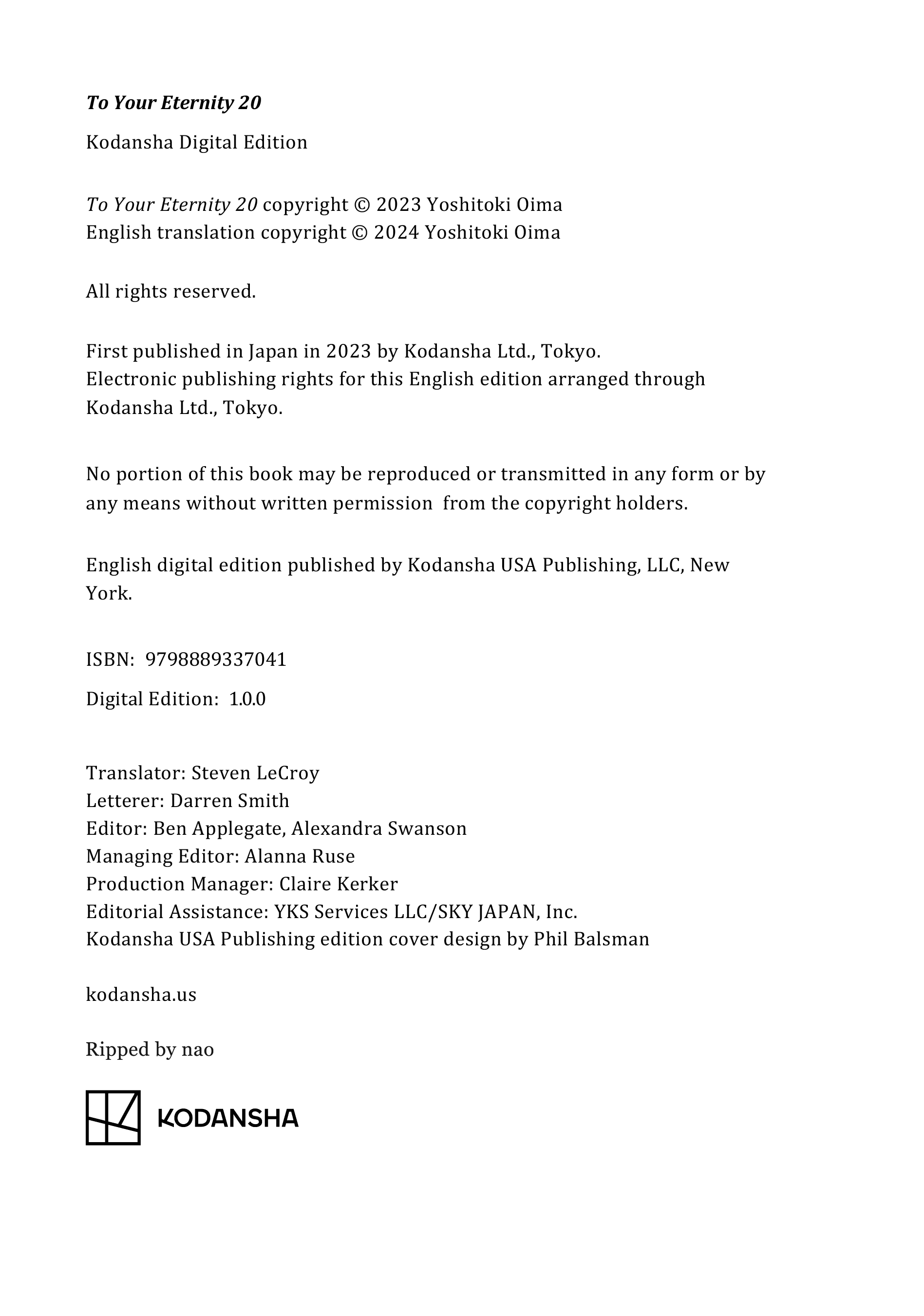 Read To Your Eternity ENGLISH Manga Online