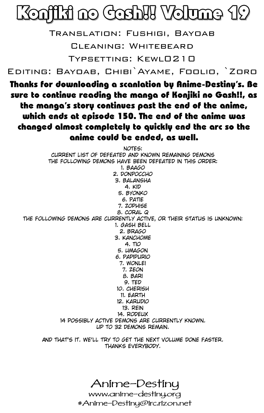 Read Zatch Bell! ENGLISH Manga Online