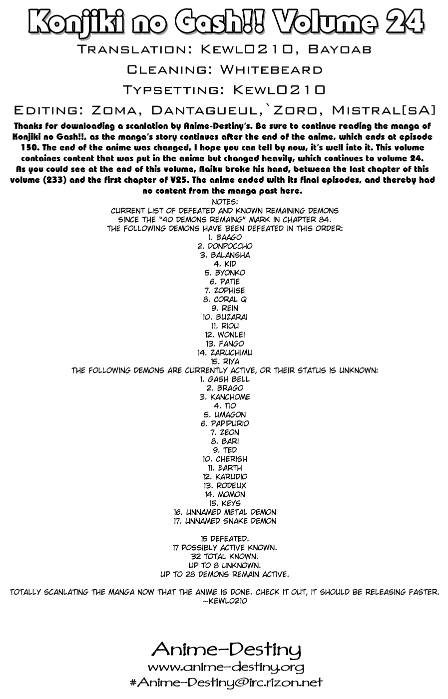 Read Zatch Bell! ENGLISH Manga Online