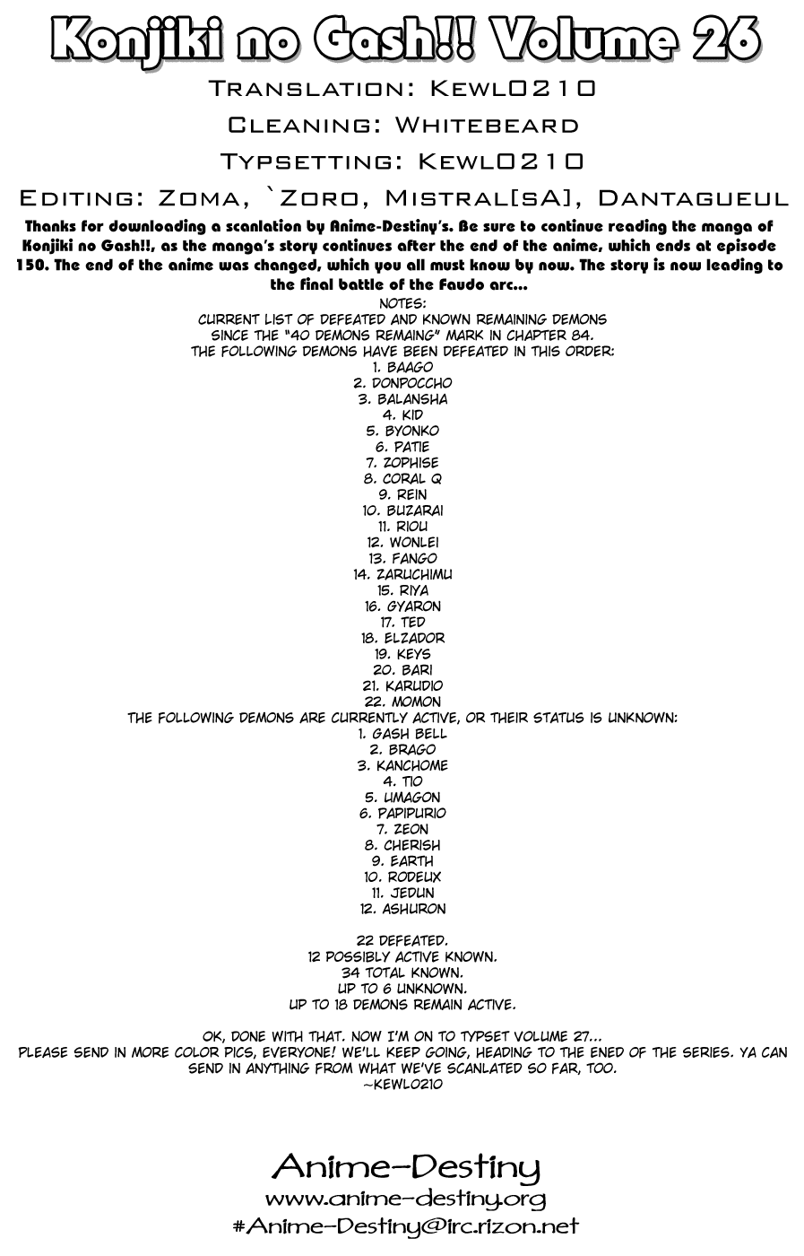 Read Zatch Bell! ENGLISH Manga Online