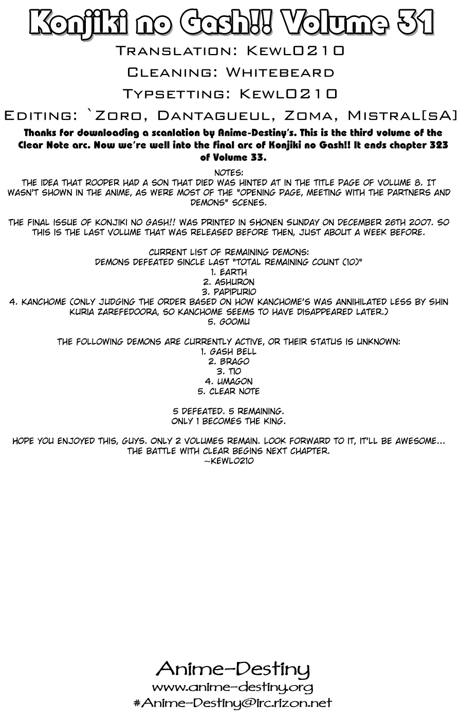 Read Zatch Bell! ENGLISH Manga Online