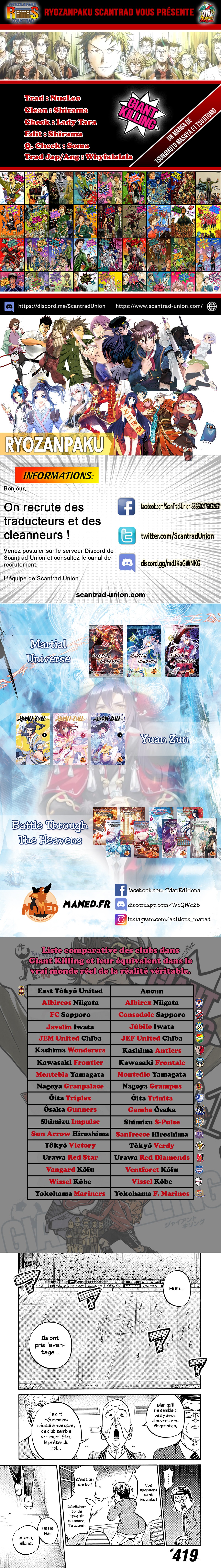 Read Giant Killing FRANCAIS Manga Online