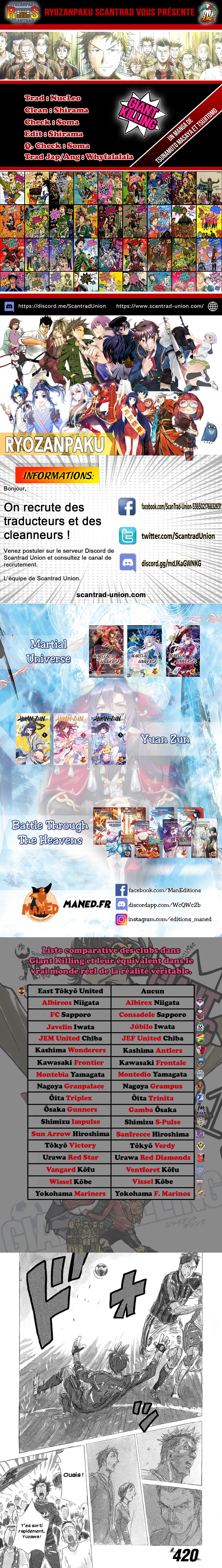 Read Giant Killing FRANCAIS Manga Online