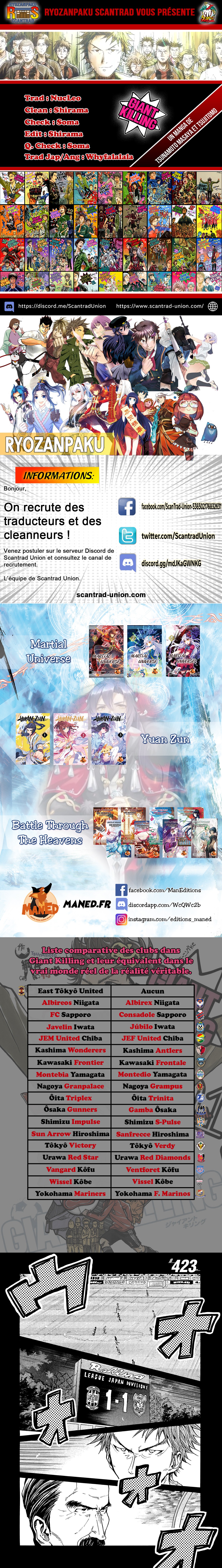 Read Giant Killing FRANCAIS Manga Online