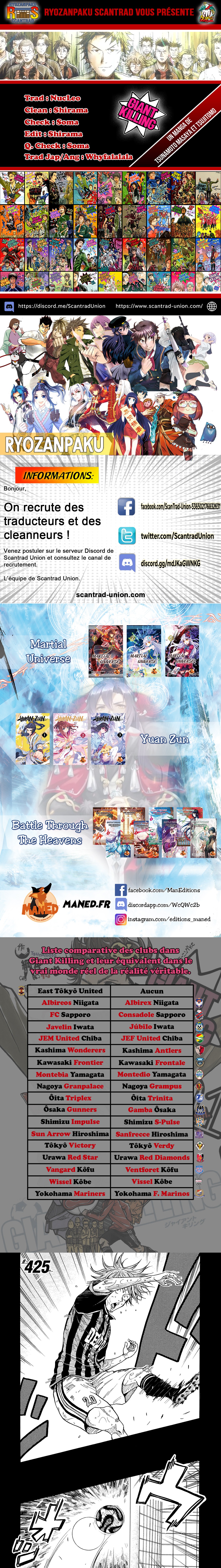 Read Giant Killing FRANCAIS Manga Online