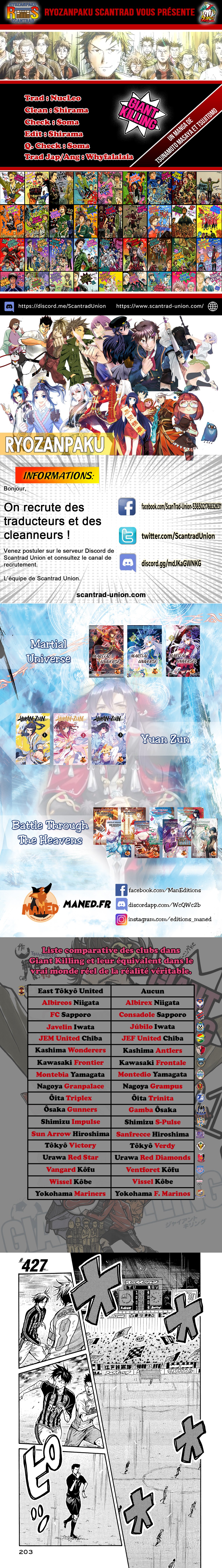 Read Giant Killing FRANCAIS Manga Online