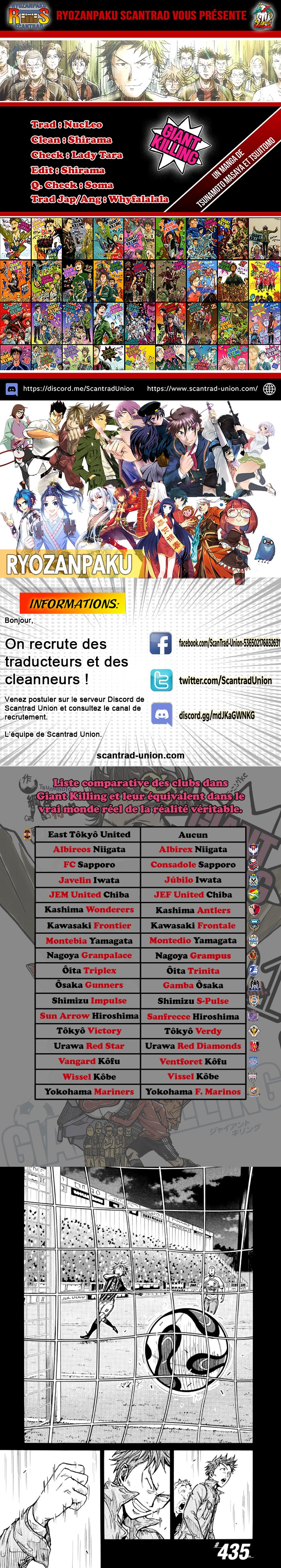 Read Giant Killing FRANCAIS Manga Online