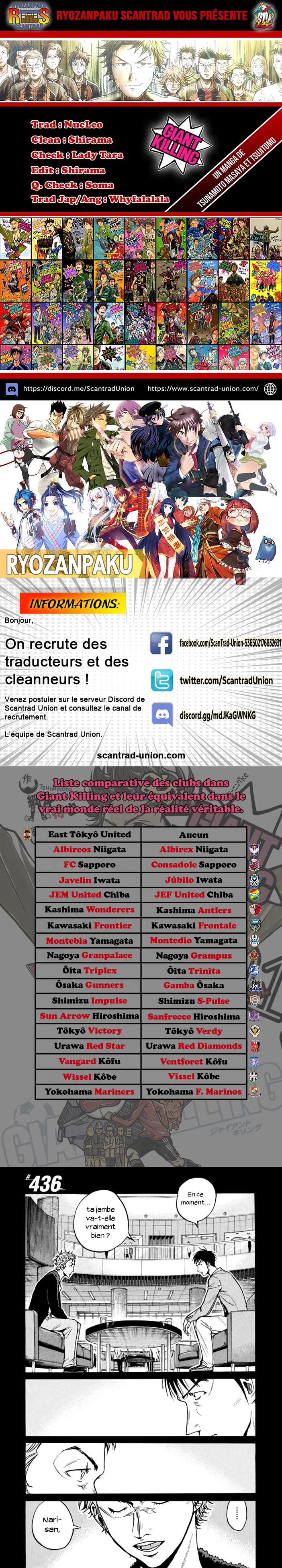 Read Giant Killing FRANCAIS Manga Online