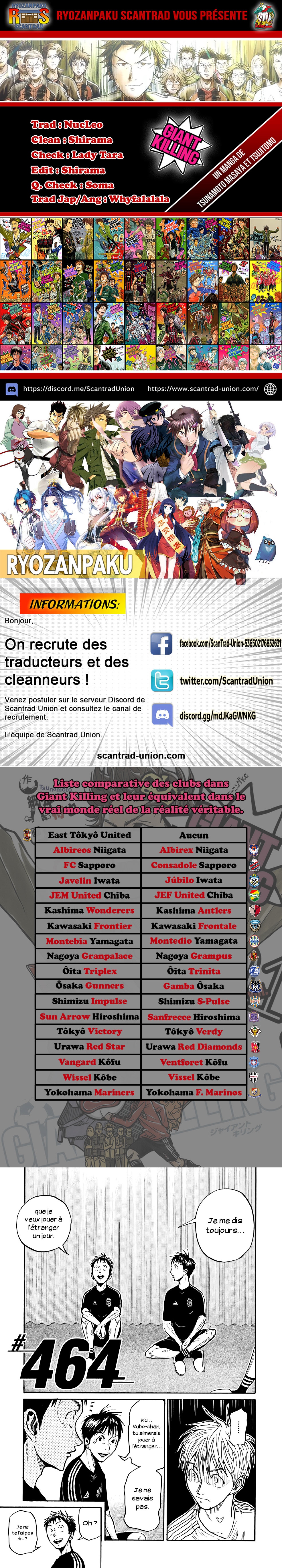 Read Giant Killing FRANCAIS Manga Online