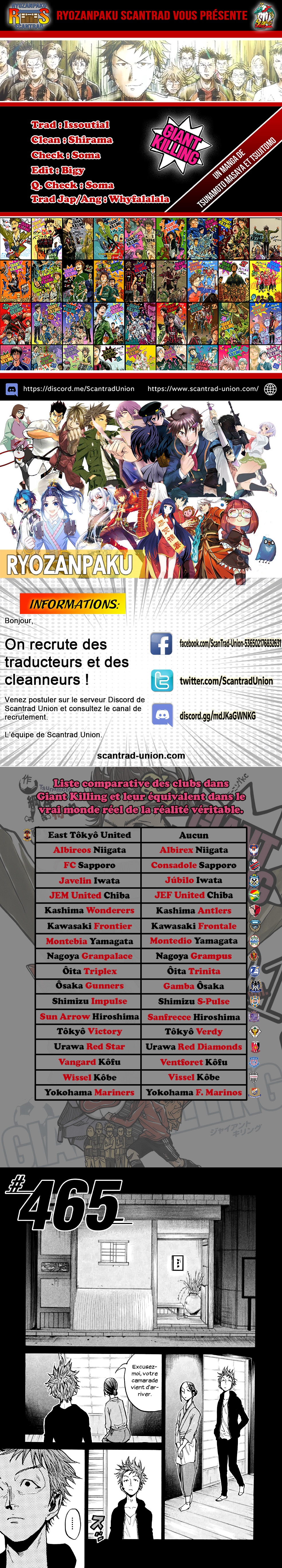 Read Giant Killing FRANCAIS Manga Online