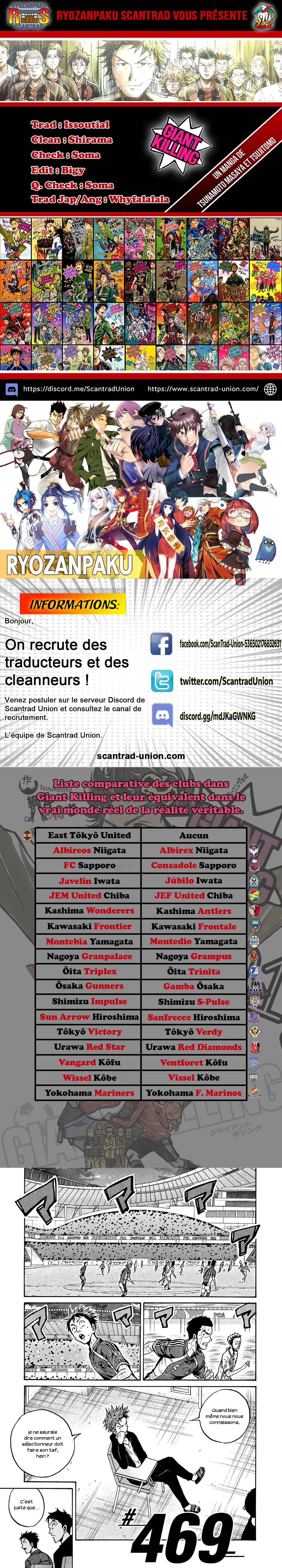 Read Giant Killing FRANCAIS Manga Online