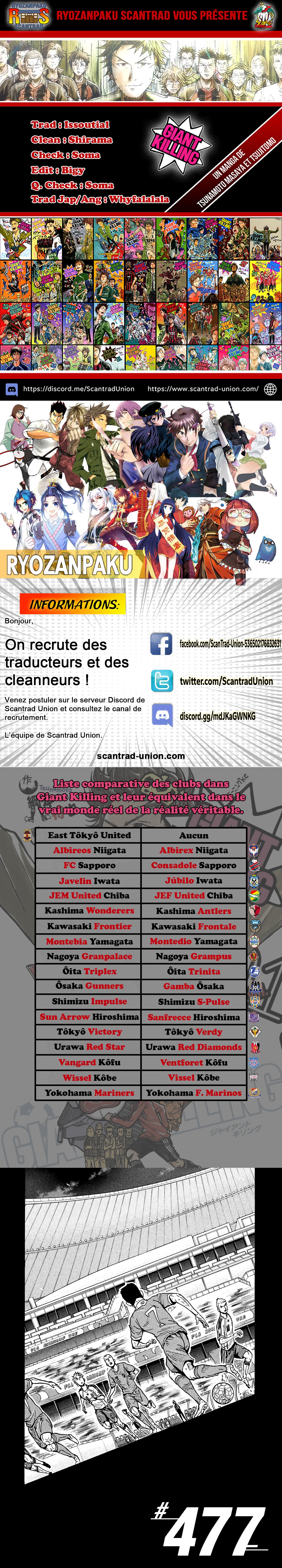 Read Giant Killing FRANCAIS Manga Online