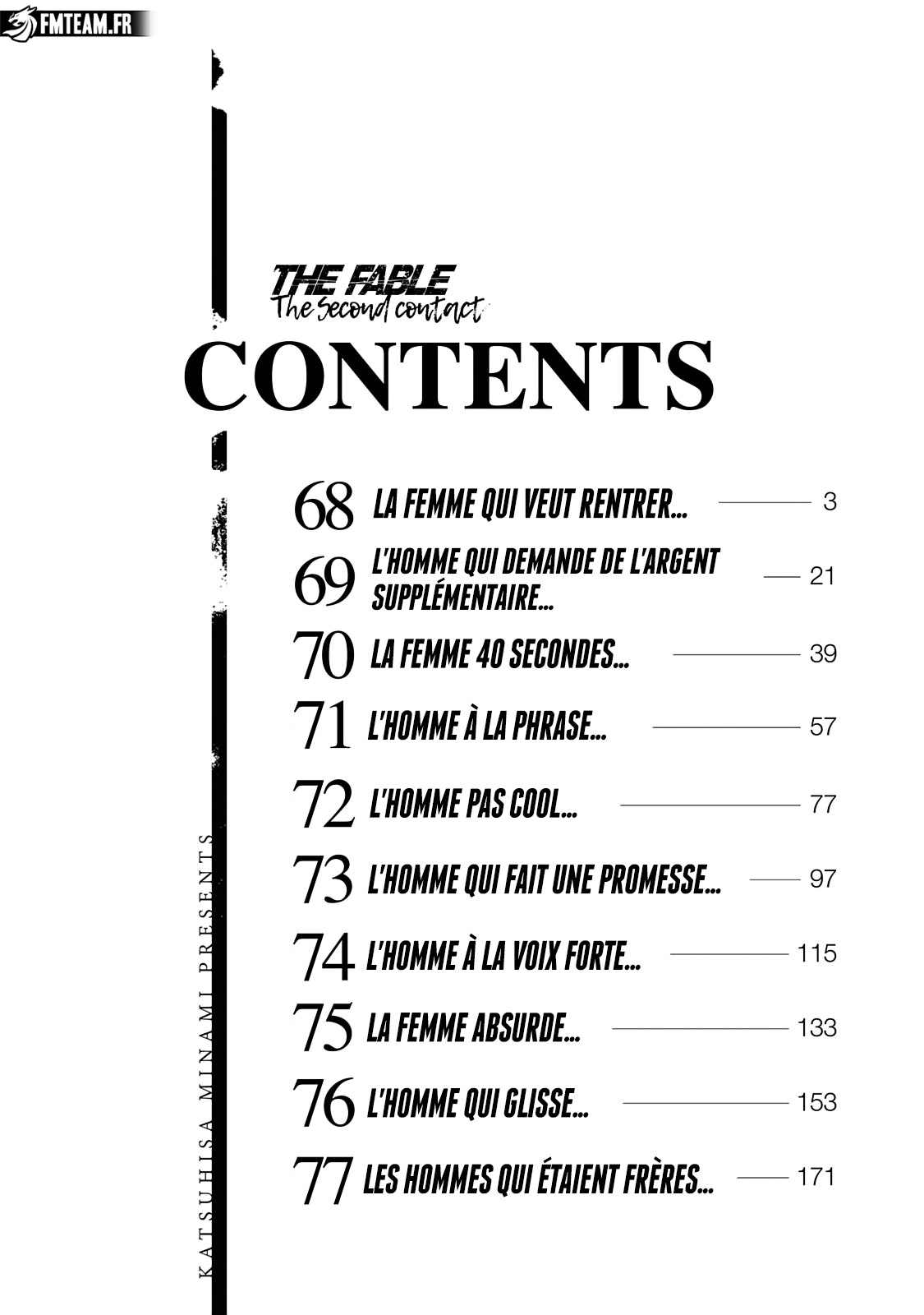 Read The Fable The Second contact and The Third Secret FRANCAIS Manga Online