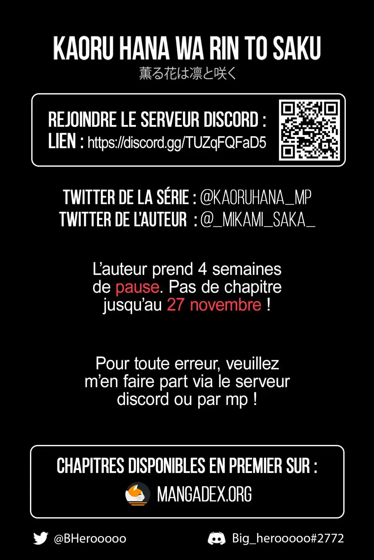 Read The Fragrant Flower Blooms with Dignity FRANCAIS Manga Online